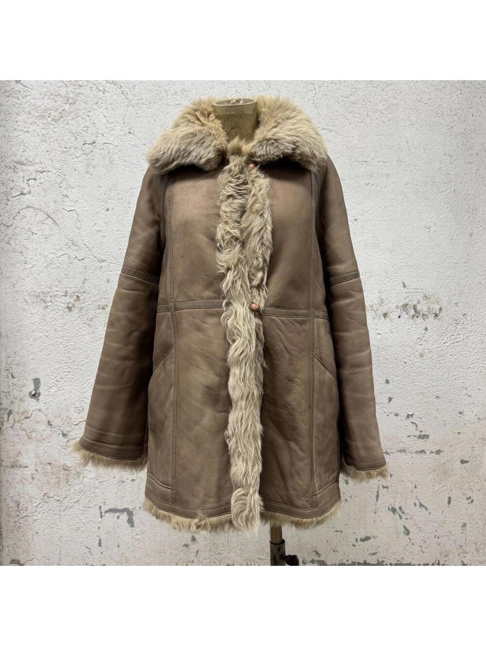 Vintage 70s Afghan Penny Lane Leather Coat